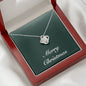Merry Christmas v09 - Love Knot Necklace With Mahogany Style Luxury Box