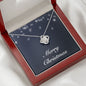 Merry Christmas v04 - Love Knot Necklace With Mahogany Style Luxury Box