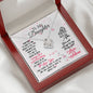 310 - To Daughter From Mom - Love Knot Necklace With Mahogany Style Luxury Box