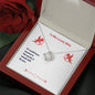 To My Lovely Wife (Valentine's) - Love Knot Necklace With Mahogany Style Luxury Box