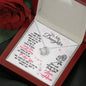 310 - To Daughter From Mom - Love Knot Necklace With Mahogany Style Luxury Box