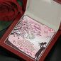 312 - To Daughter From Dad - Love Knot Necklace With Mahogany Style Luxury Box