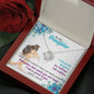 318 - To Daughter From Mom - Love Knot Necklace With Mahogany Style Luxury Box