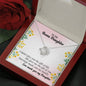 315 - To Daughter - Love Knot Necklace With Mahogany Style Luxury Box