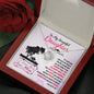 314 - To Daughter From Mom - Love Knot Necklace With Mahogany Style Luxury Box