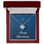 Merry Christmas v05 - Love Knot Necklace With Mahogany Style Luxury Box