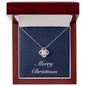 Merry Christmas v08 - Love Knot Necklace With Mahogany Style Luxury Box