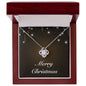 Merry Christmas v06 - Love Knot Necklace With Mahogany Style Luxury Box