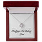 Happy Birthday Lori - Love Knot Necklace With Mahogany Style Luxury Box