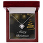 Merry Christmas v03 - Love Knot Necklace With Mahogany Style Luxury Box
