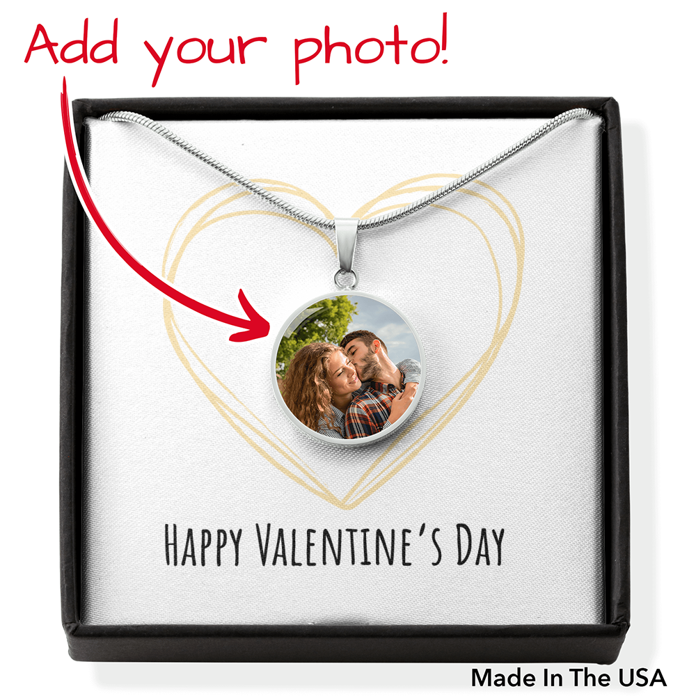 Happy Valentine's Day - Golden Heart - Buyer Upload Luxury Necklace