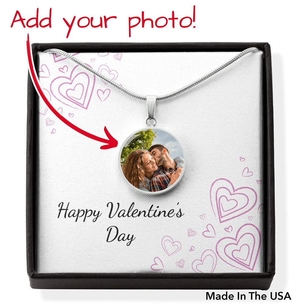 Happy Valentine's Day - Chalk Hearts - Buyer Upload Luxury Necklace