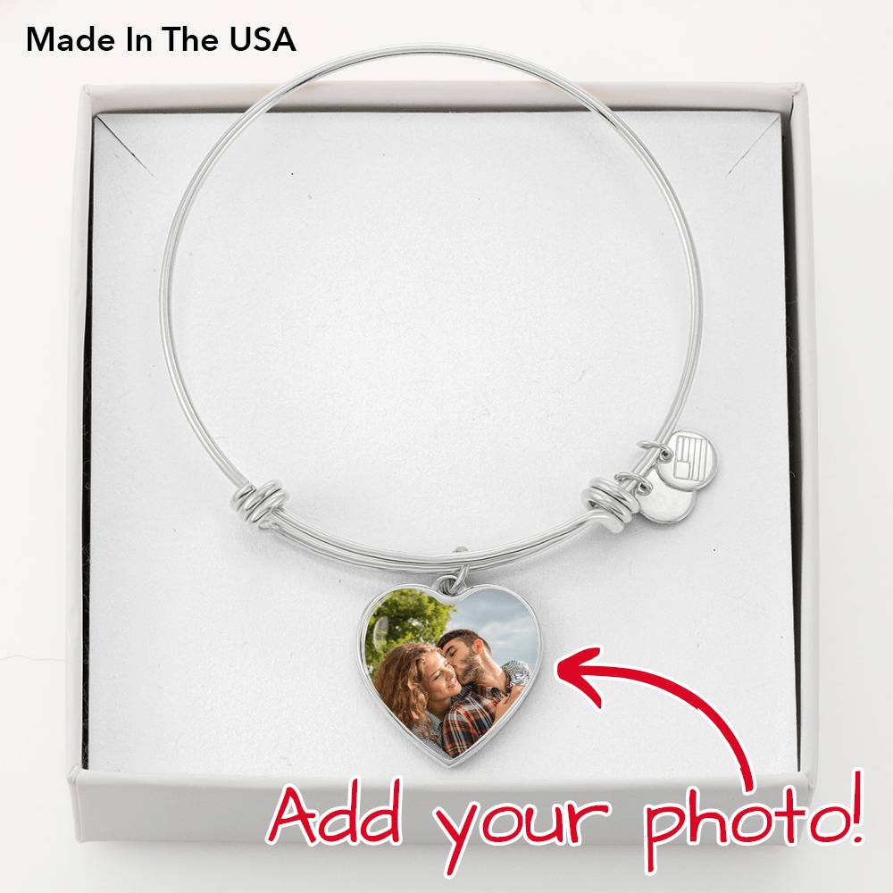 000 - Buyer Upload Heart Pendant Bangle Bracelet