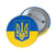 Tryzub And Flag Of Ukraine - 2.25" Pin Button