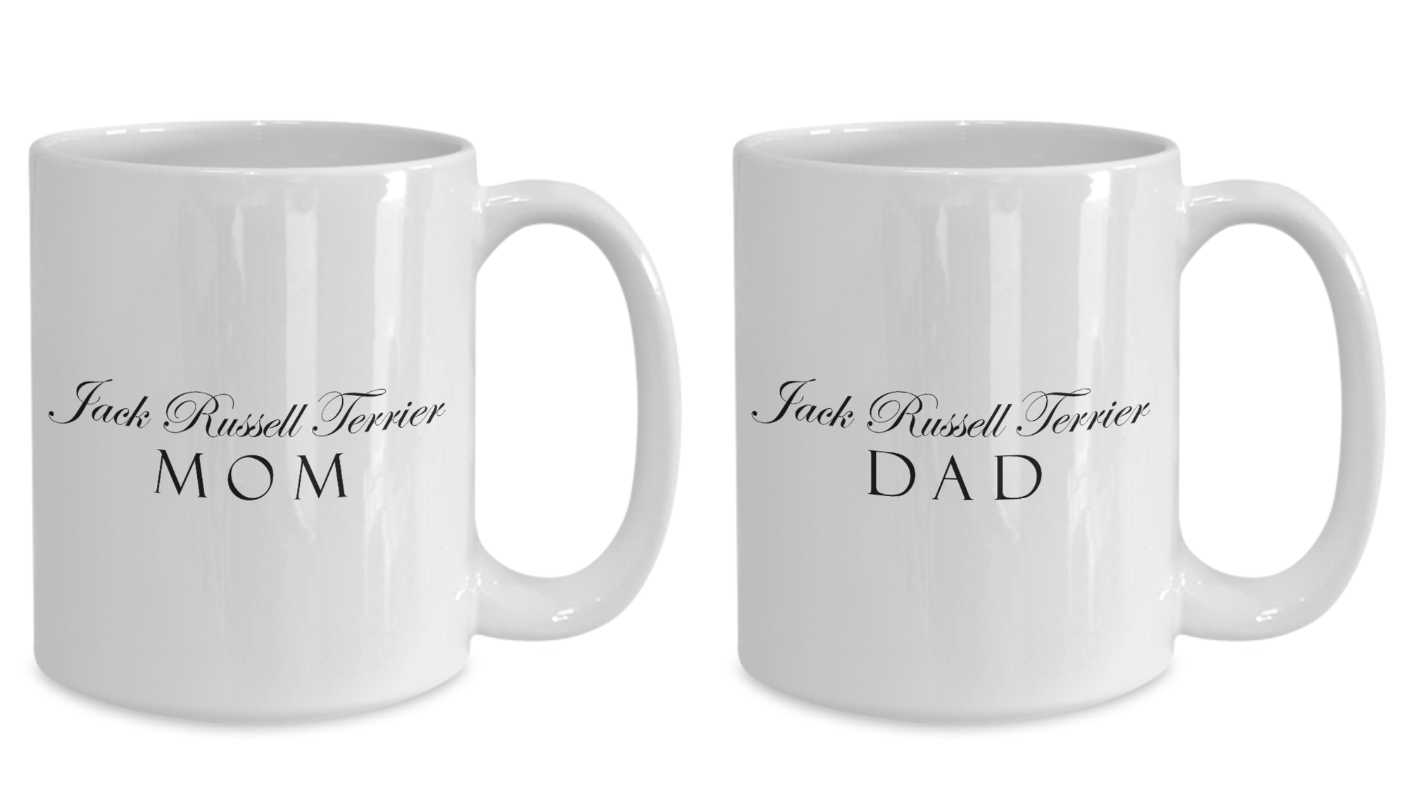 Jack Russell Terrier Mom & Dad - Set Of 2 15oz Mugs