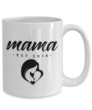 Mama, Est. 2014 v2 - 15oz Mug