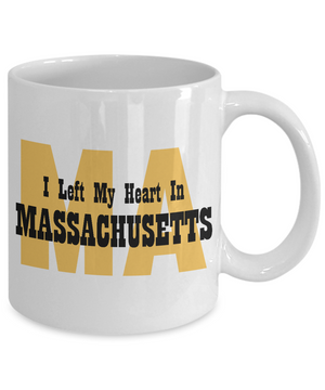 Heart In Massachusetts - 11oz Mug
