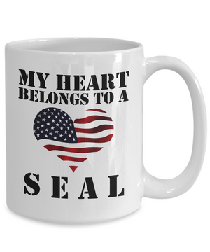 My Heart Belongs To A SEAL - 15oz Mug