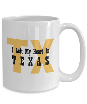 Heart In Texas - 15oz Mug - Unique Gifts Store