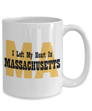 Heart In Massachusetts - 15oz Mug