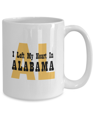 Heart In Alabama - 15oz Mug - Unique Gifts Store