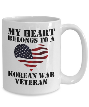 My Heart Belongs To A Korean War Veteran - 15oz Mug