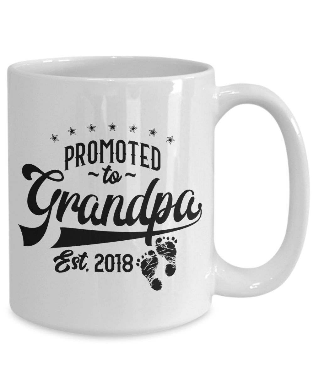 Promoted To Grandpa 2018 - 15oz Mug
