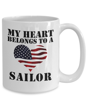 My Heart Belongs To A Sailor - 15oz Mug