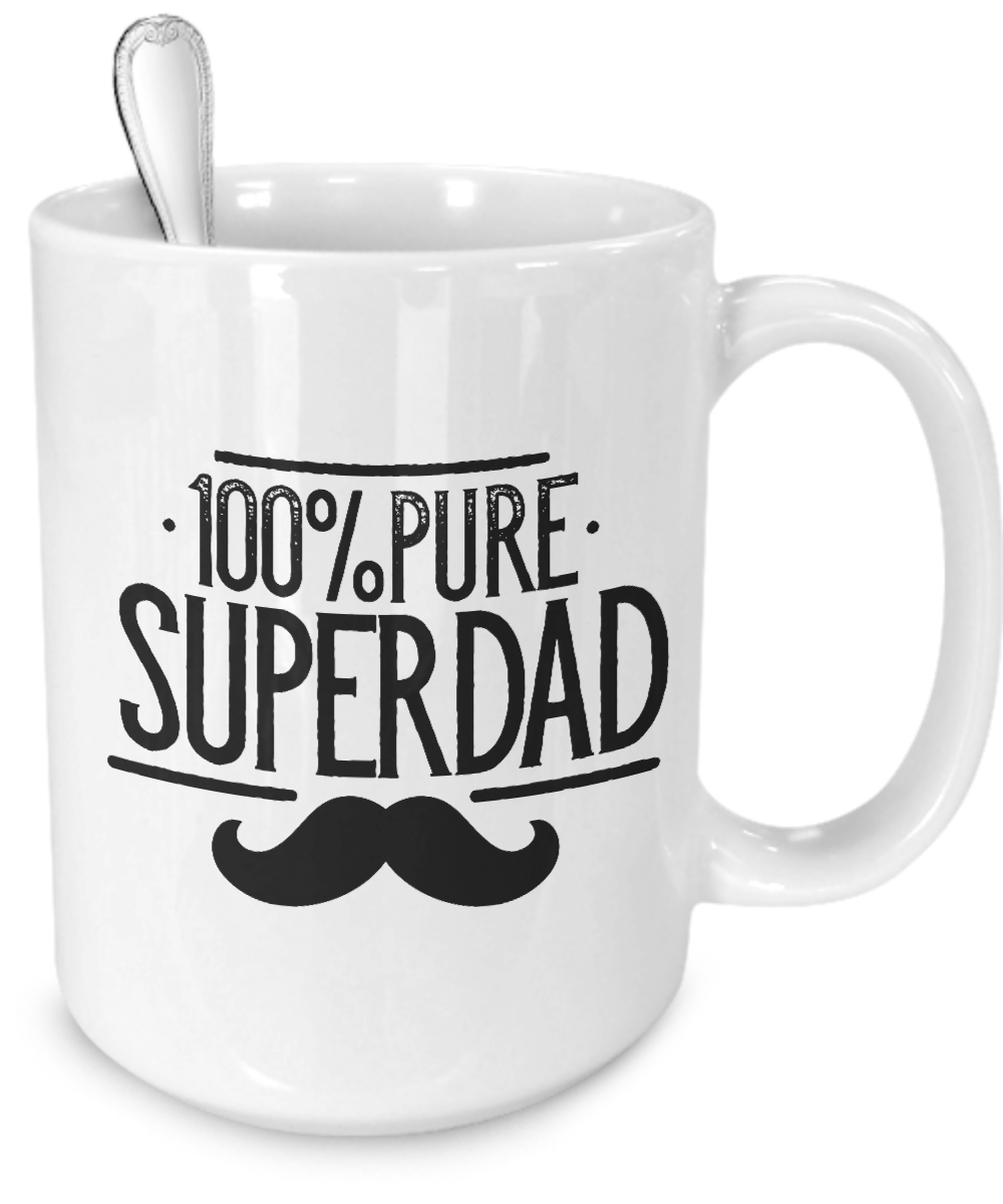 Pure Super Dad v4 - 15oz Mug - Unique Gifts Store