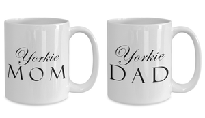 Yorkie Mom & Dad - Set Of 2 15oz Mugs