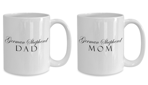 German Shepherd Mom & Dad - Set Of 2 15oz Mugs