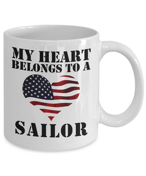 My Heart Belongs To a Sailor - 11oz Mug - Unique Gifts Store