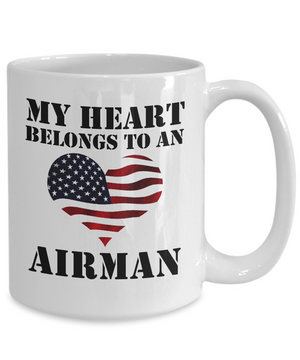 My Heart Belongs To An Airman - 15oz Mug