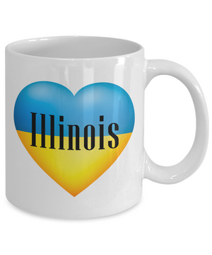 Ukrainian In Illinois - 11oz Mug - Unique Gifts Store