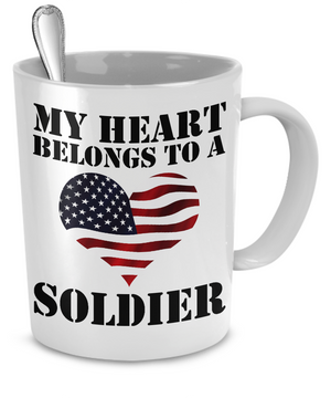 My Heart Belongs To a Soldier - 11oz Mug - Unique Gifts Store