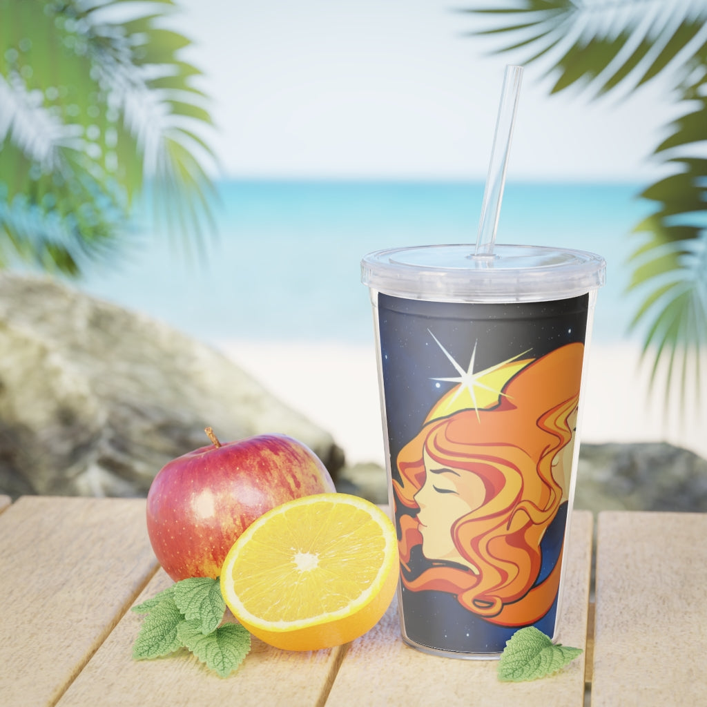 Zodiac Sign Gemini - 20oz Plastic Tumbler with Straw