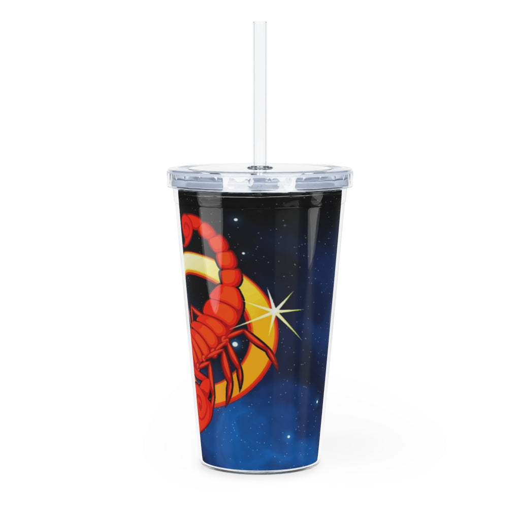Zodiac Sign Scorpio - 20oz Plastic Tumbler with Straw