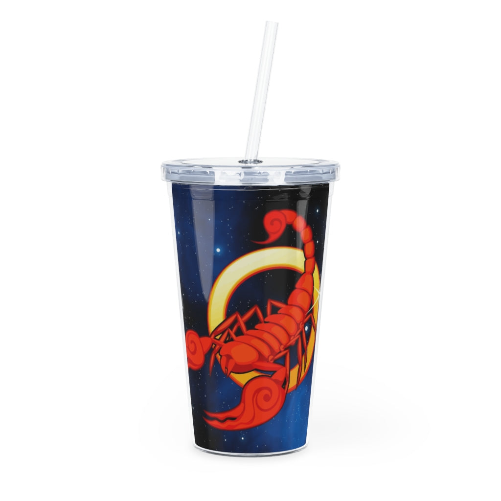 Zodiac Sign Scorpio - 20oz Plastic Tumbler with Straw