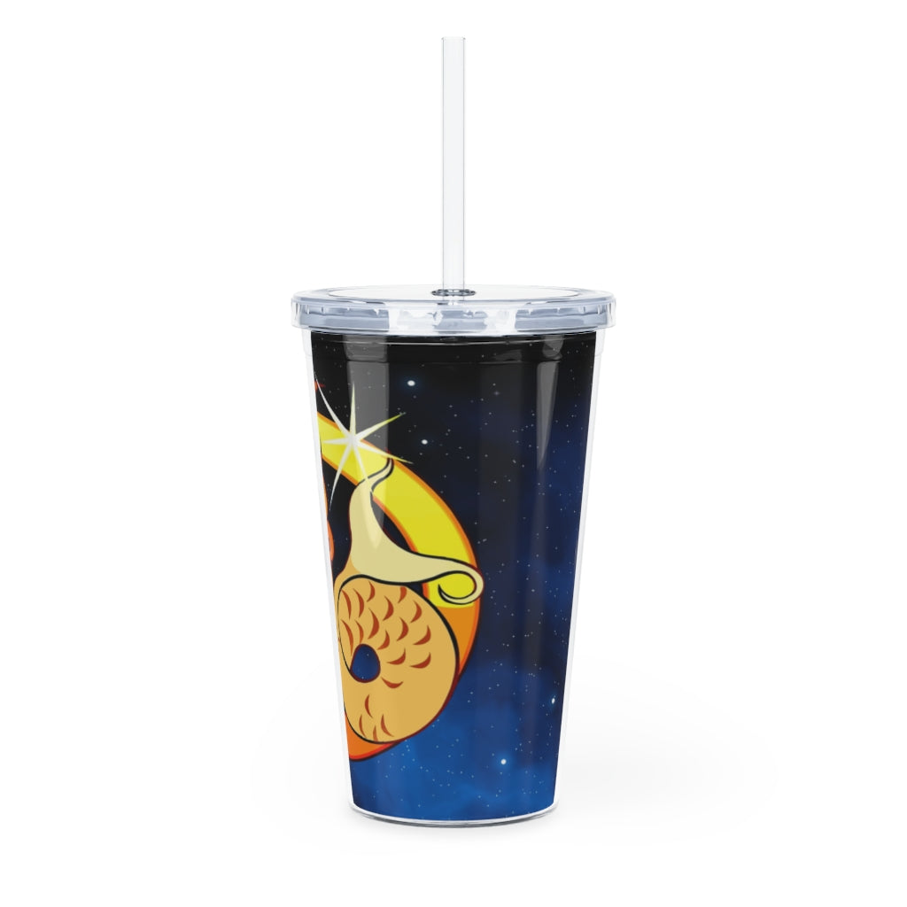 Zodiac Sign Capricorn - 20oz Plastic Tumbler with Straw