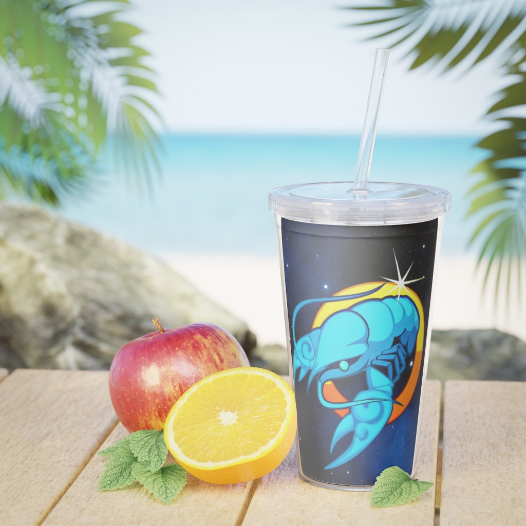 Zodiac Sign Cancer - 20oz Plastic Tumbler with Straw