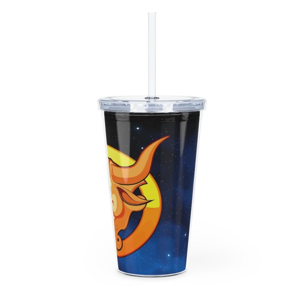 Zodiac Sign Taurus - 20oz Plastic Tumbler with Straw