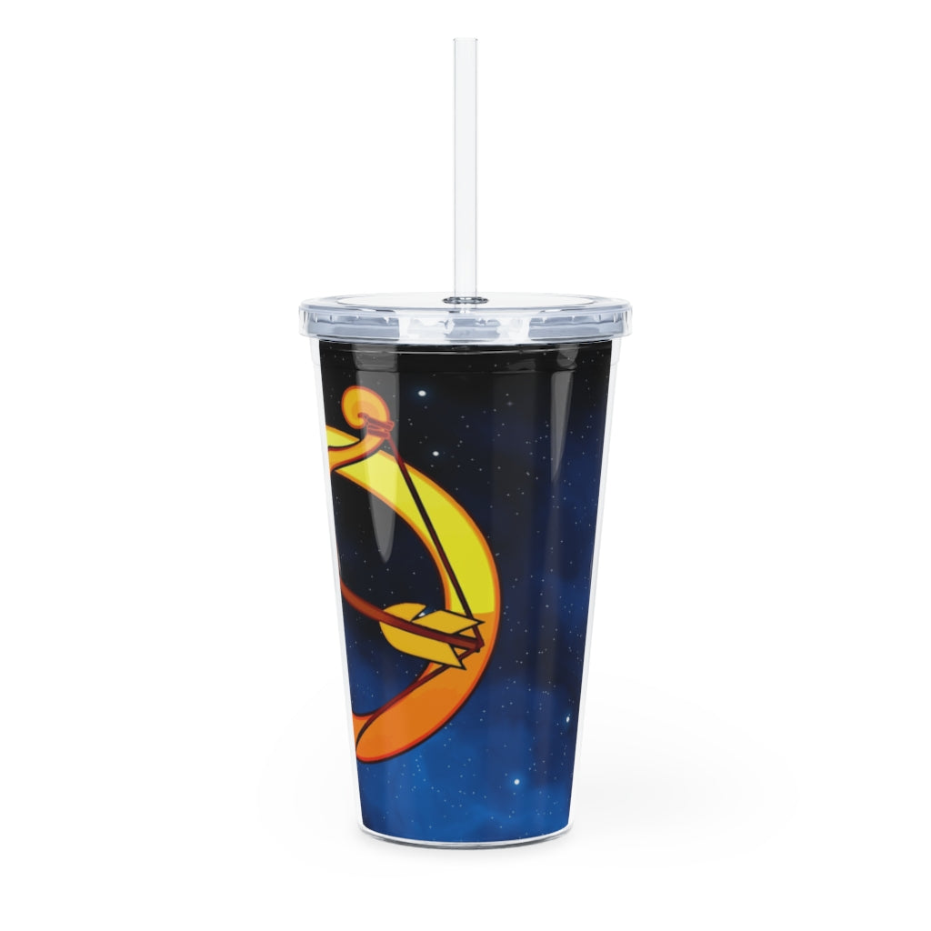 Zodiac Sign Sagittarius - 20oz Plastic Tumbler with Straw