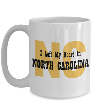 Heart In North Carolina - 15oz Mug