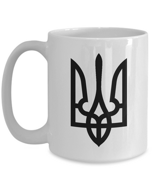 Tryzub (Black) - 15oz Mug - Unique Gifts Store