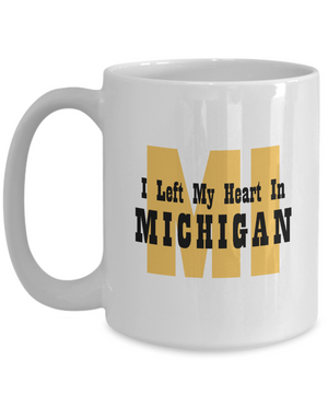 Heart In Michigan - 15oz Mug