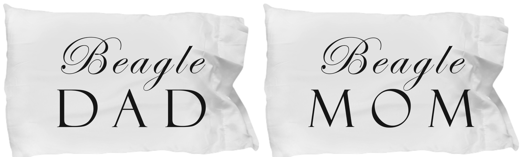 Beagle Mom & Dad - Set Of 2 Pillow Cases - Unique Gifts Store
