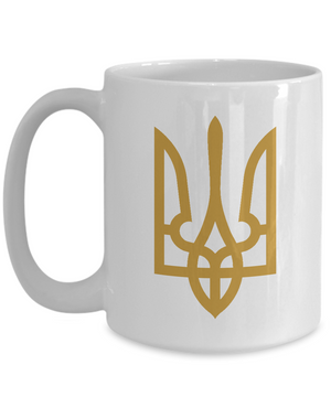 Tryzub (Gold) - 15oz Mug - Unique Gifts Store