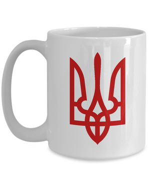 Tryzub (Red) - 15oz Mug - Unique Gifts Store