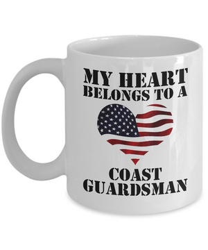 My Heart Belongs To a Coast Guardsman - 11oz Mug - Unique Gifts Store