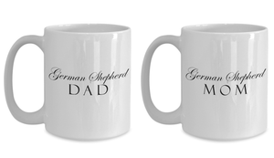 German Shepherd Mom & Dad - Set Of 2 15oz Mugs
